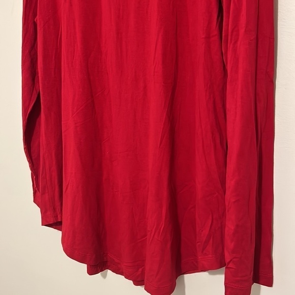 Jm Collection Red Long Sleeve Turtleneck Top, Medium - Picture 6 of 10